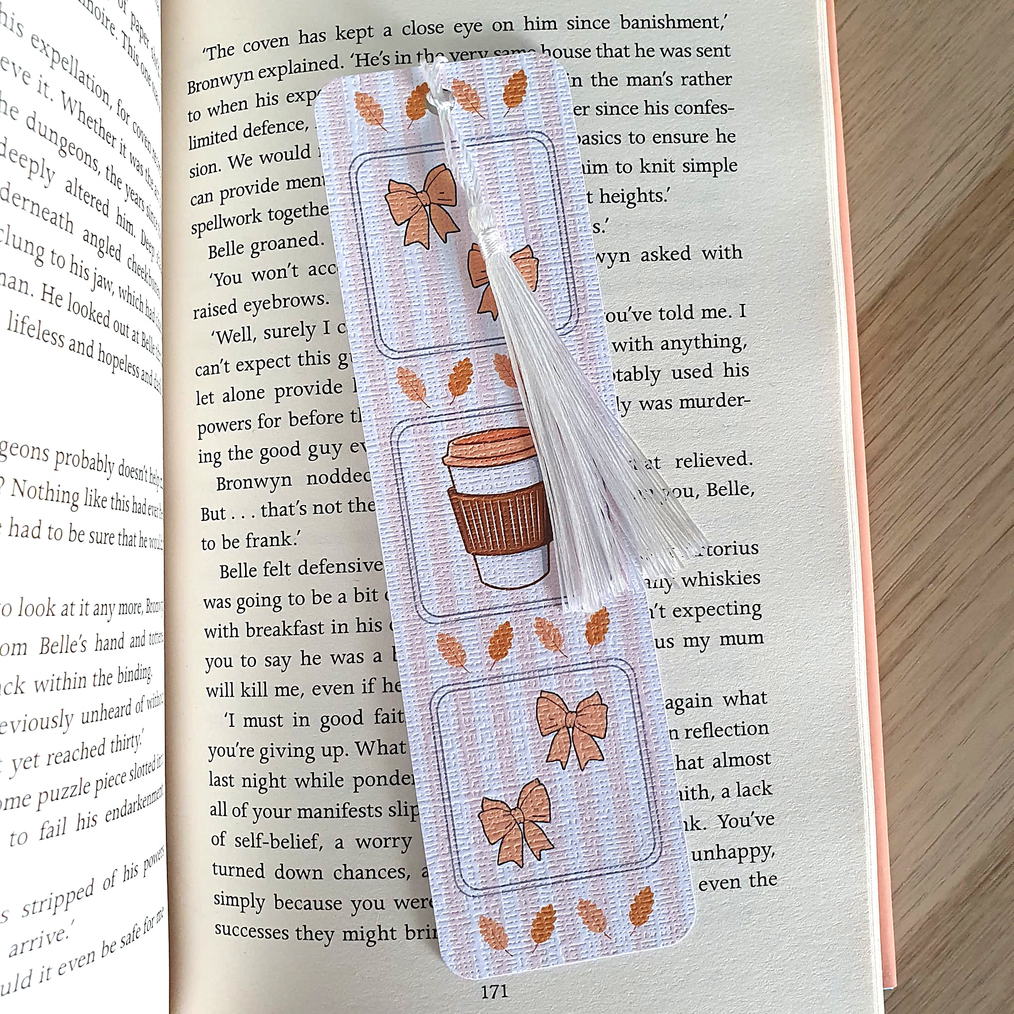 Bows and Coffee Bookmark