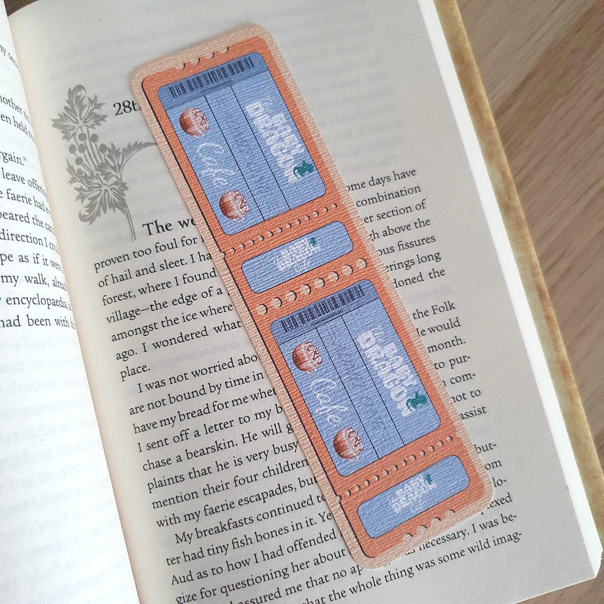 Baby Dragon Café Themed Ticket Bookmark