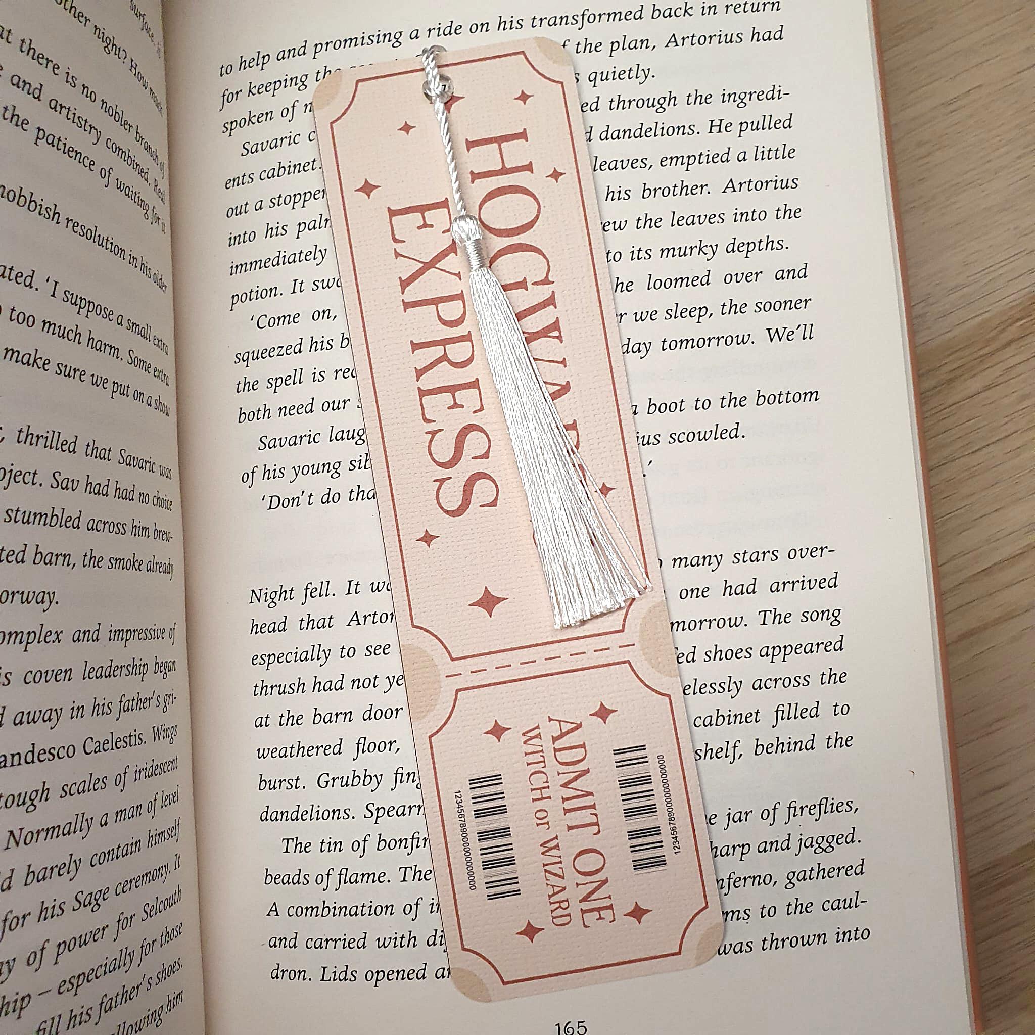 Hogwarts Express Inspired Ticket Bookmark