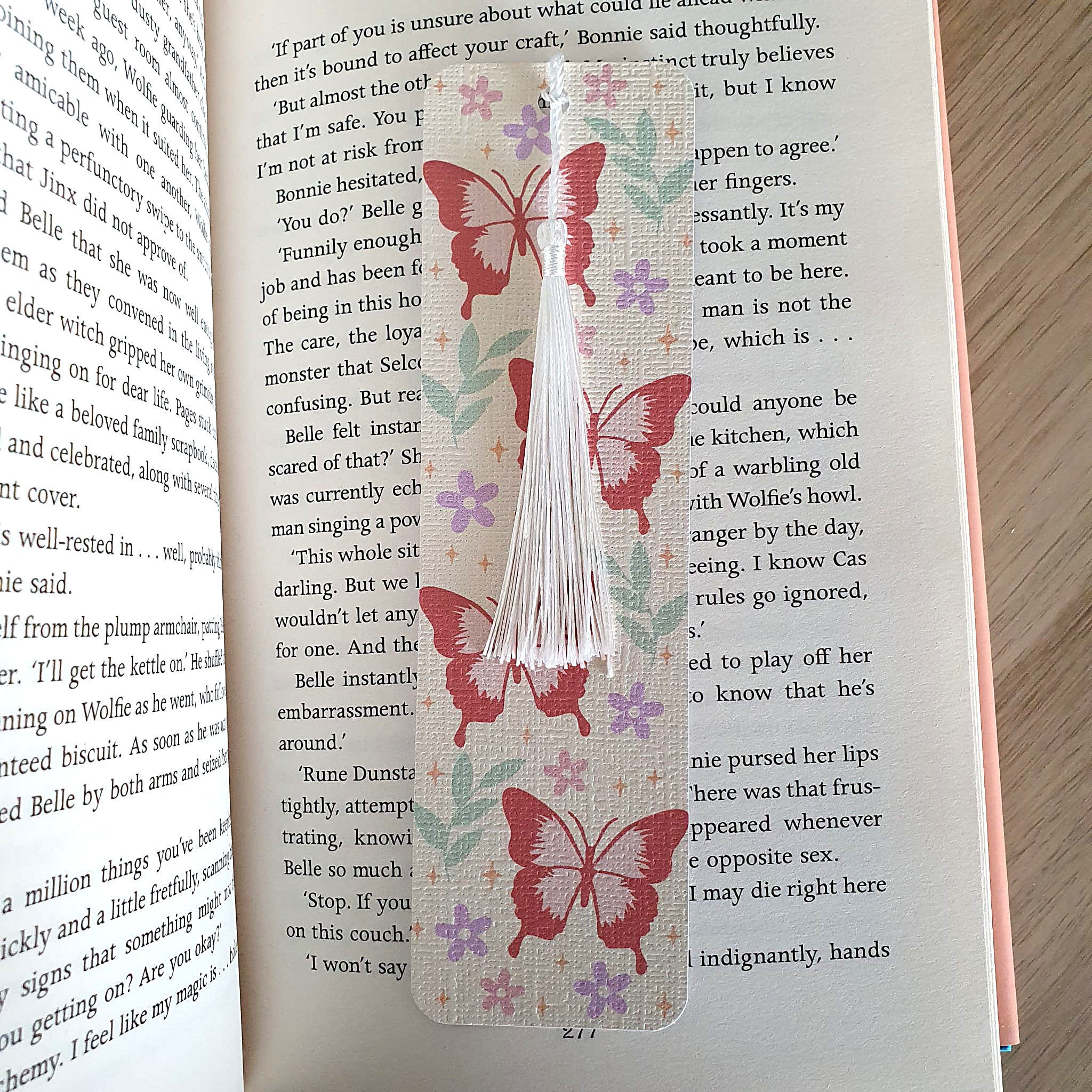 Butterfly and Star Pattern Bookmark