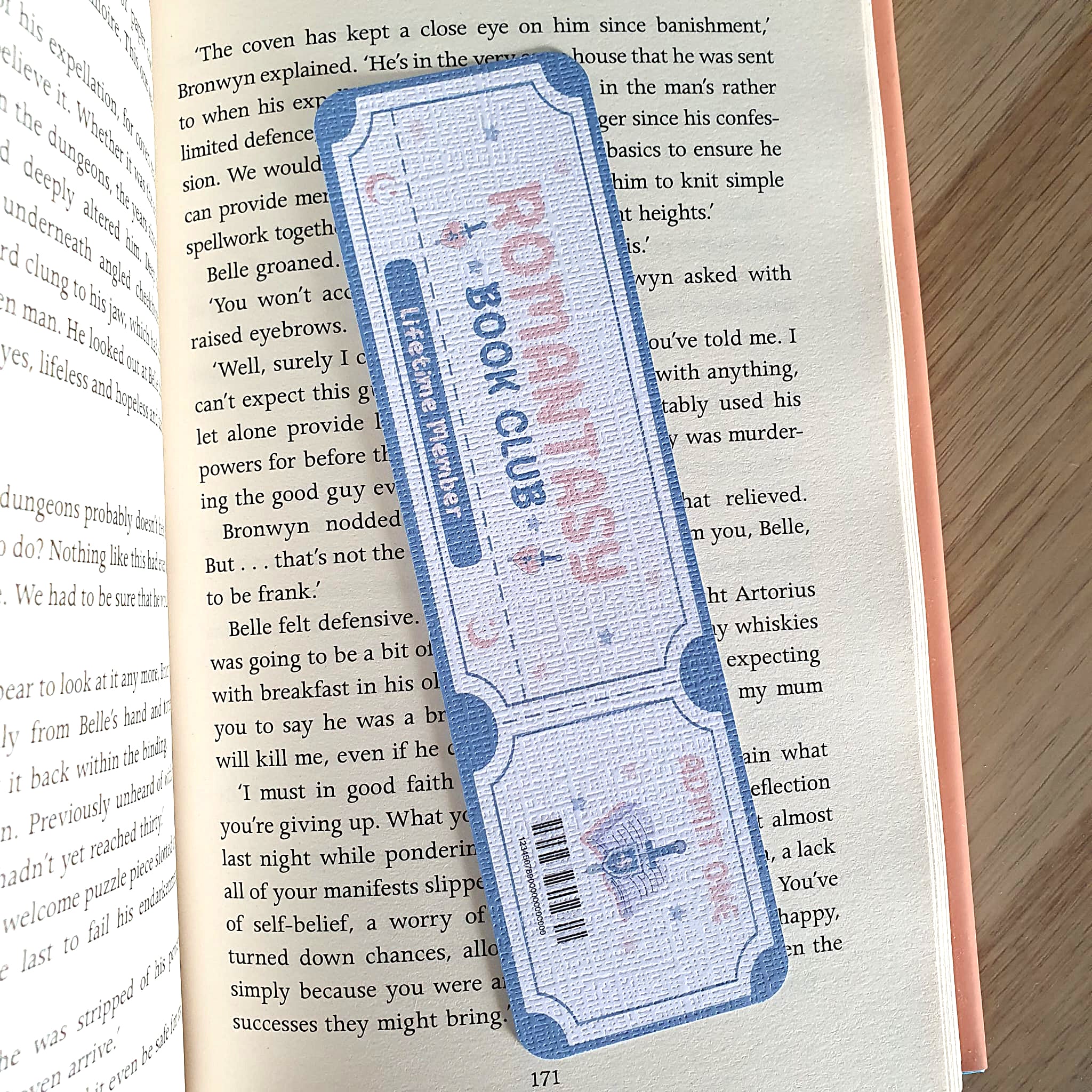 Romantasy Book Club Ticket Bookmark