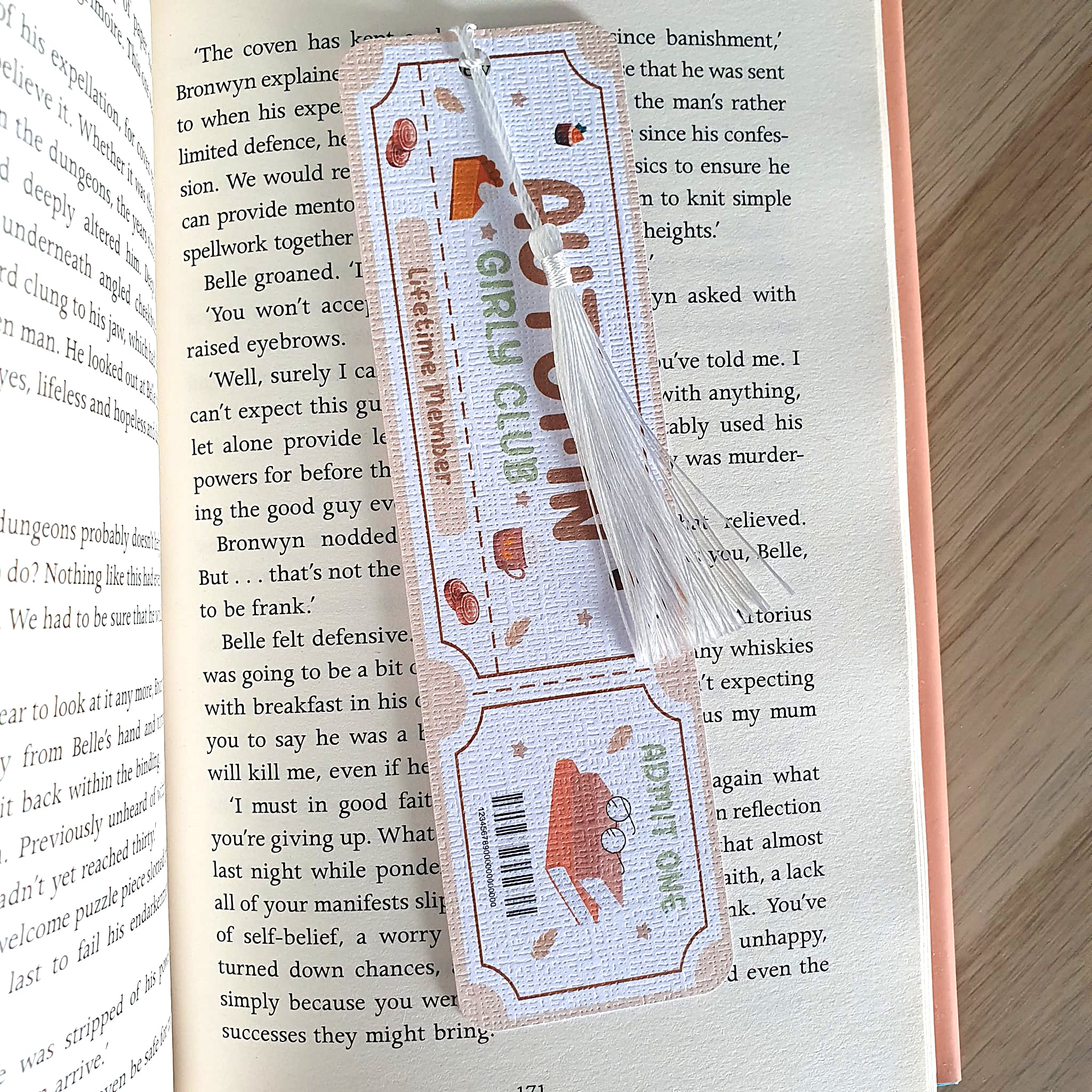 Autumn Girly Club Ticket Bookmark