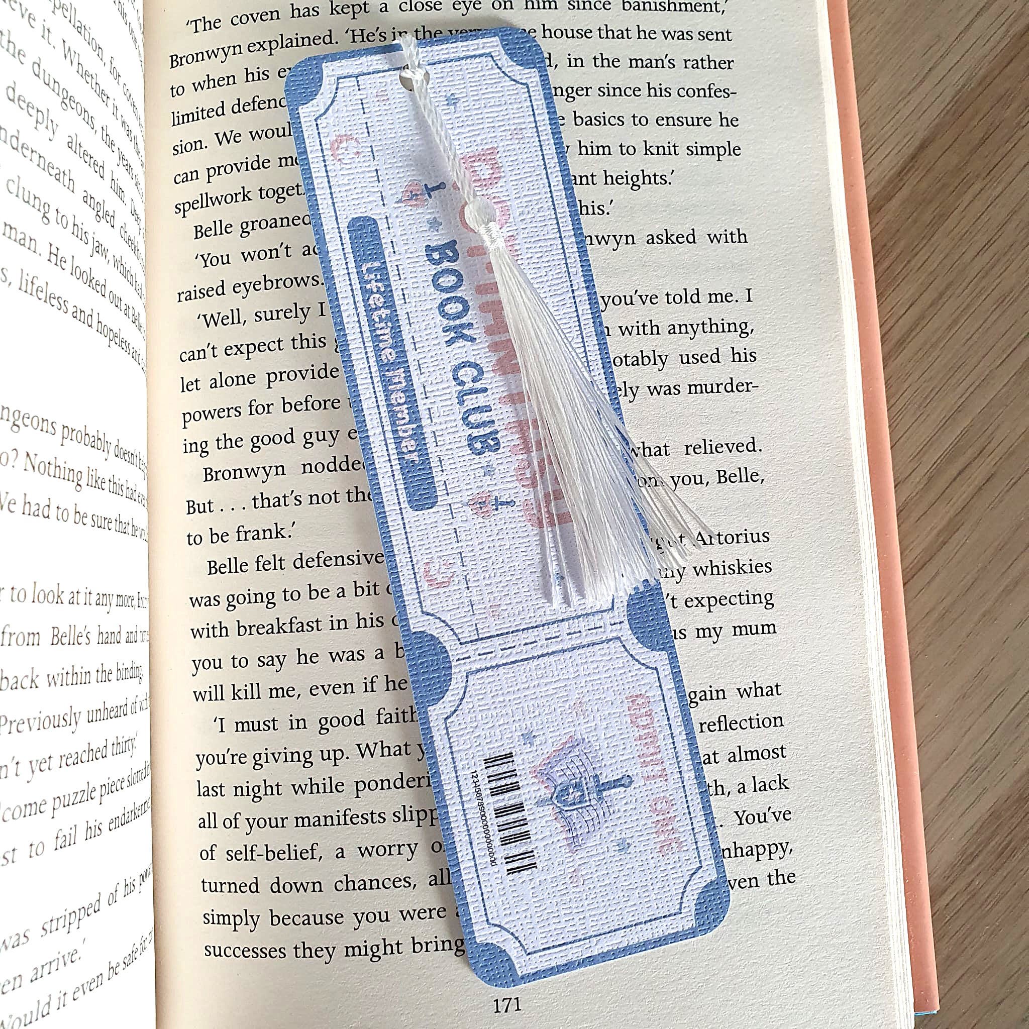 Romantasy Book Club Ticket Bookmark