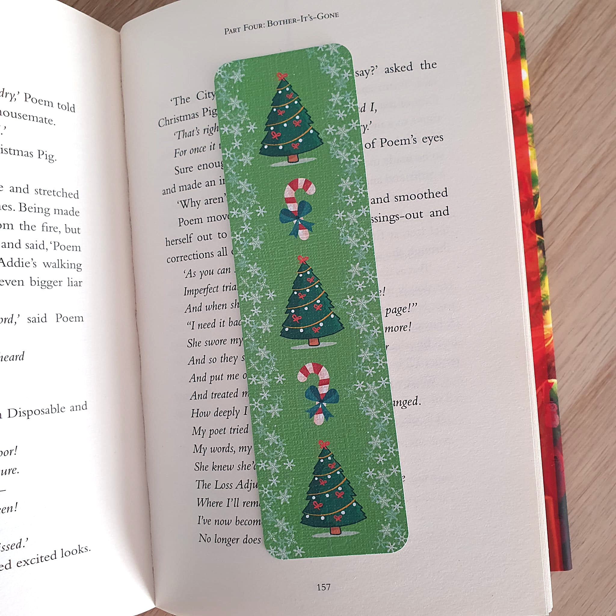 Christmas Tree and Candy Cane Bookmark