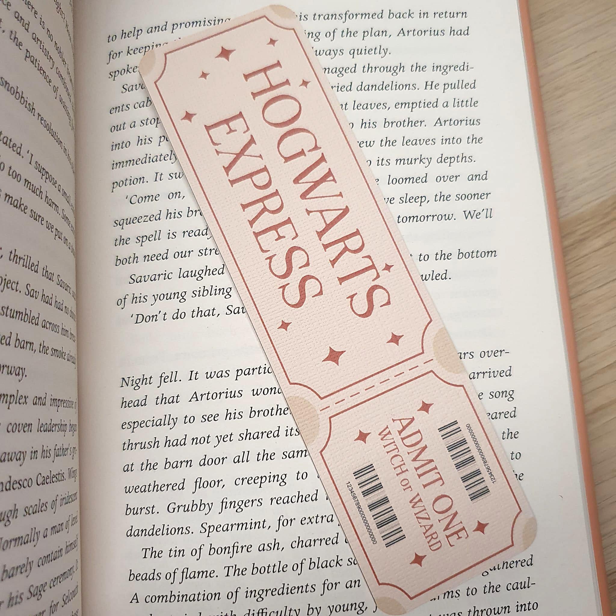 Hogwarts Express Inspired Ticket Bookmark