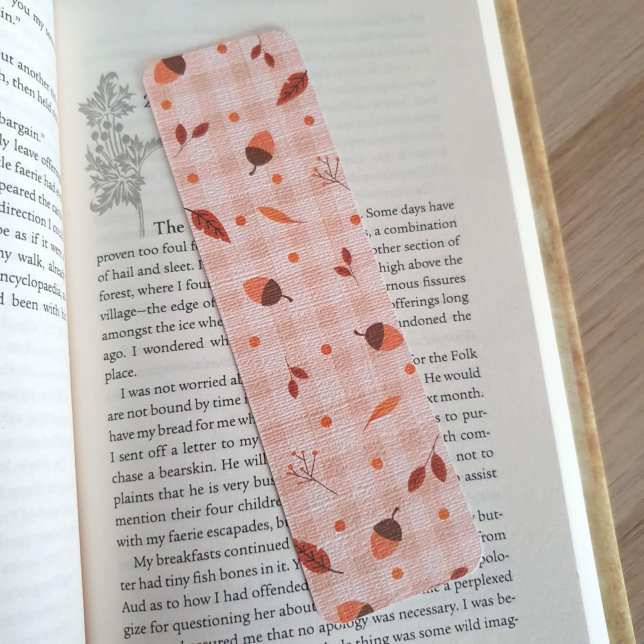 Autumn Leaves and Acorns Bookmark